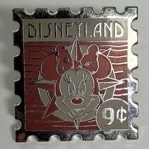 Disneyland Resort Minnie Mouse Stamp Pin 9 Cent Disney Hidden Mickey 2008